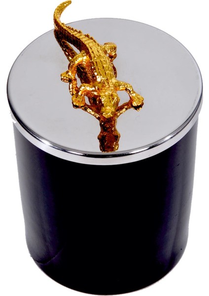 Gold Timsah Tepelikli Büyük Boy Siyah Mum