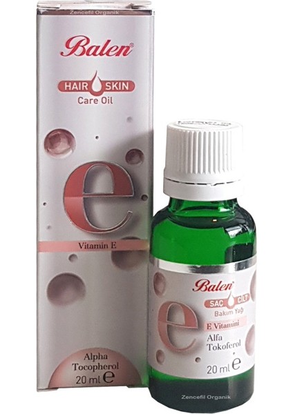 E Vitamini Saç ve Cilt Bakım Yağı Alpha Tocopherol 20 ml