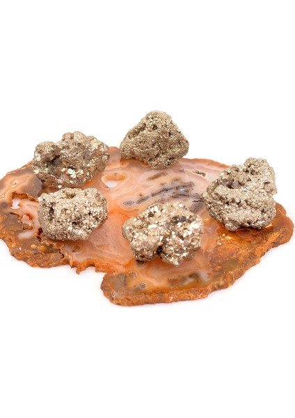 Pirit Taşı Ham Kütle Doğal Taş 30 gr Ağırlığında Altın Renkli Dekorasyon