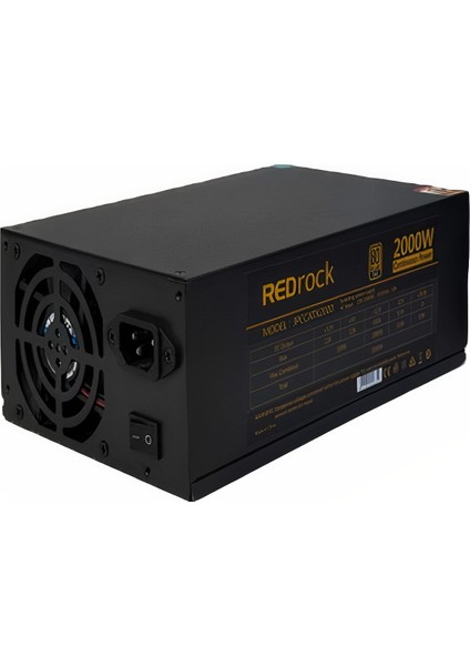 2000 Watt Mining 80+ Gold-DİSTRİBÜTÖR GARANTİLİ-8 ADET EKRAN KARTI TAKILABİLİR-6+2PIN