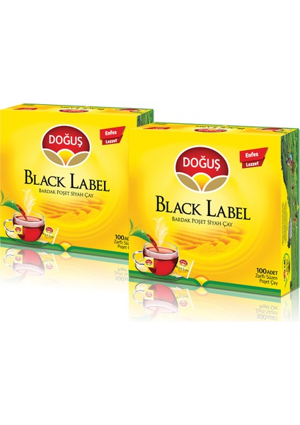 Black Label Bardak Poşet Çay 100'lü x 2