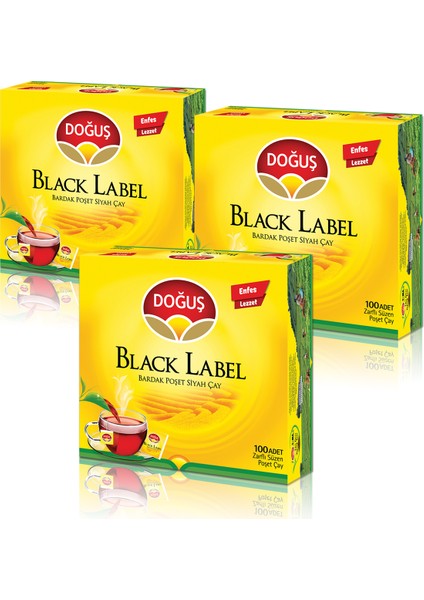 Black Label Bardak Poşet Çay 100'lü x 3