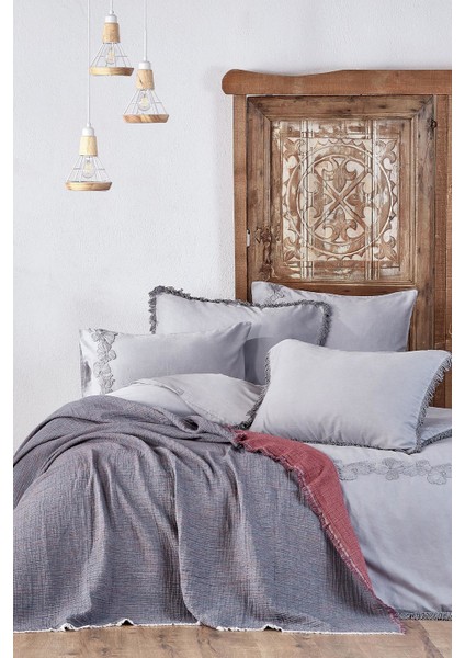 Muna İnject Yatak Örtüsü Bordo 230*250 cm