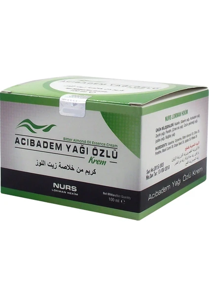 Acıbadem Yağı Özlü Krem 100 ml