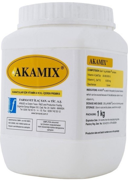 Akamix Toz Vitamin Takviyesi