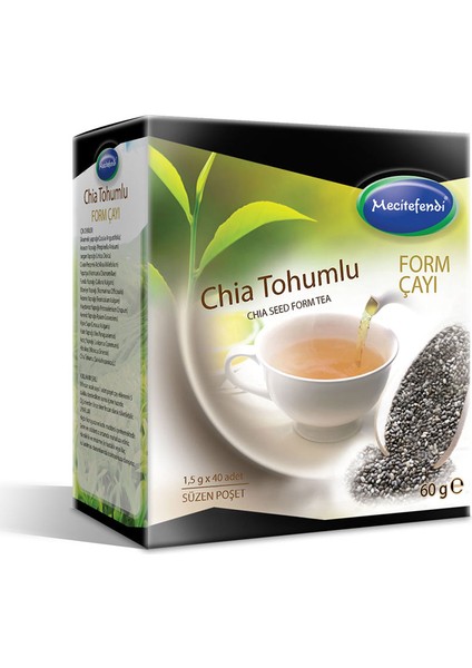 Chia Tohumlu Form Çayı Süzen Poşet 40'lı