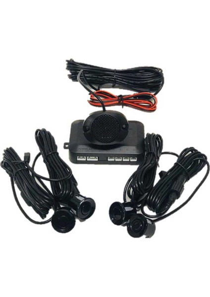 Park Sensörü Sesli 22 mm Siyah 4 Sensör