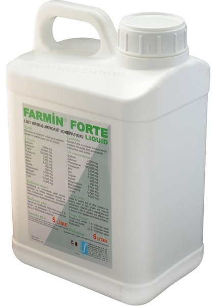 Farmin Forte Likit Yumurta Verimi ve Yemden Yararlanmayı Arttırır 5 lt