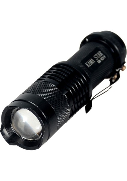 Km-82 Zoomlu Mini Cep Feneri Şarjlı