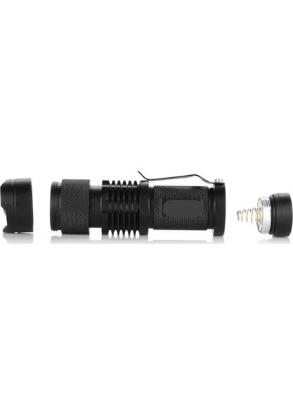Km-82 Zoomlu Mini Cep Feneri Şarjlı