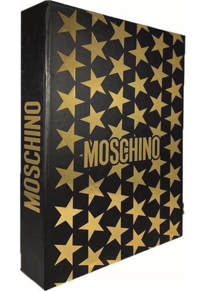 Siyah Gold Varaklı Moschino Dekoratif Kutu Aksesuar