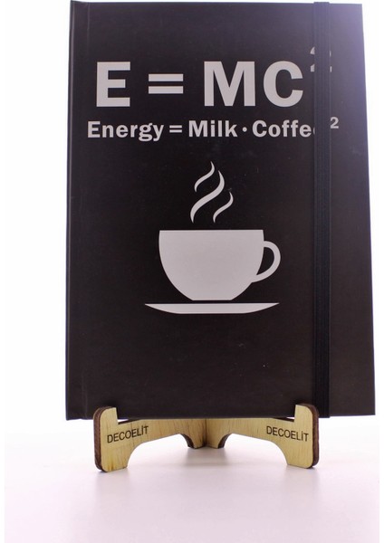 Lastikli Çizgisiz Sert Kapak Emc2 Defter