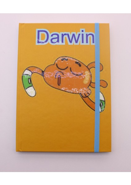 Lastikli Noktalı Sert Kapak Darwin ve Gumball Defter