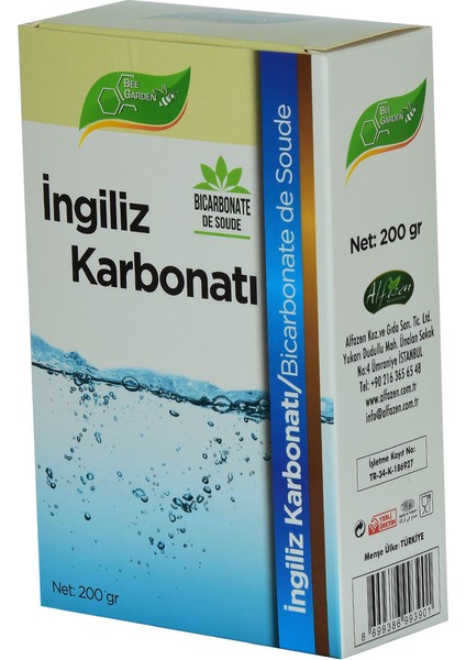 Bee Garden Yenilebilir Ingiliz Karbonatı Bicarbonate De Soude 200 gr