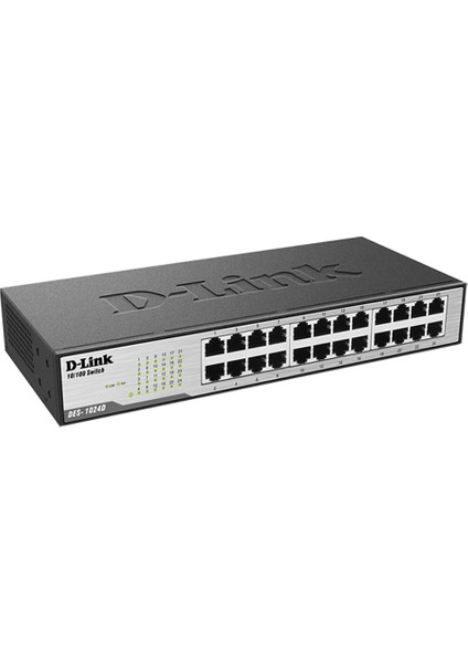 D-LINK 24 PORT 10/100 MBPS YÖNETİLEMEZ SWITCH METAL DES-1024D