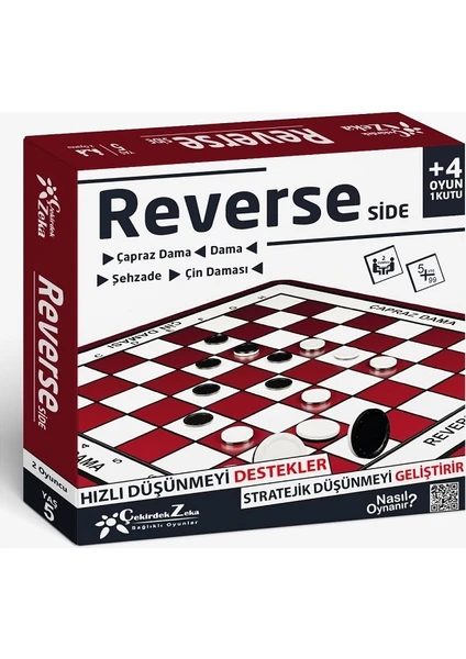 Çekirdek Zeka Reversi Side Ahşap Reverse 4 Oyun 1 Kutu