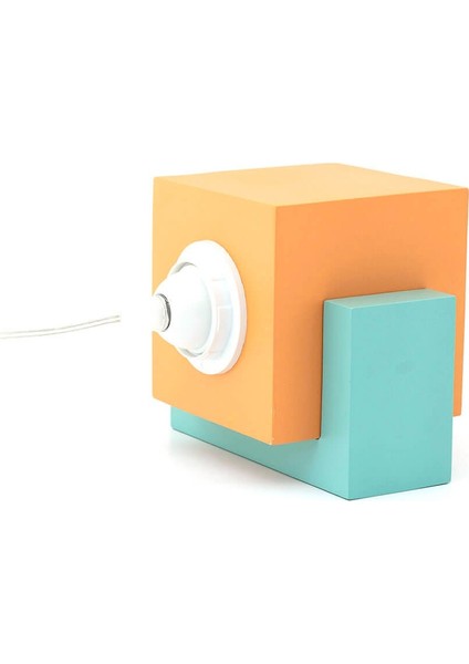 Turuncu Marshmallow Renkli Masa Lambası
