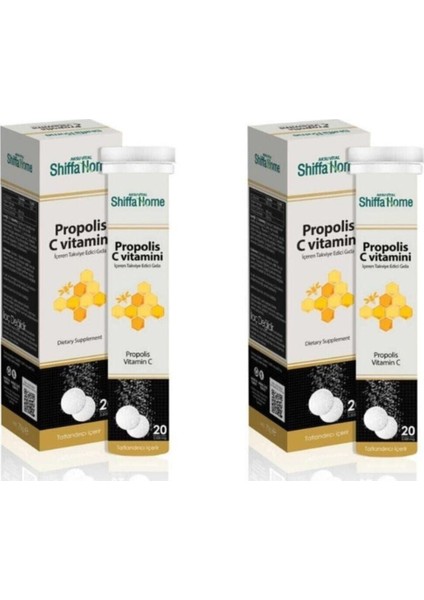 Propolis & C Vitamini Efervesan 20 Tablet x 2