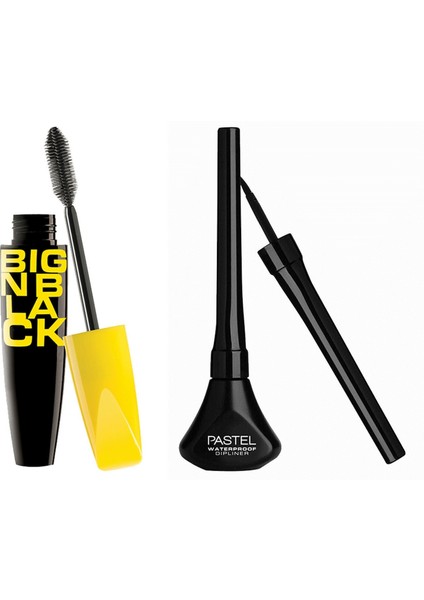 Siyah Big N Black Maskara 12 ml + Pastel Waterproof Dipliner 5 ml