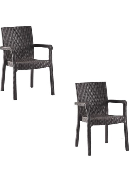 Markiz 2'li Rattan Koltuk Kahverengi | 2'li Set