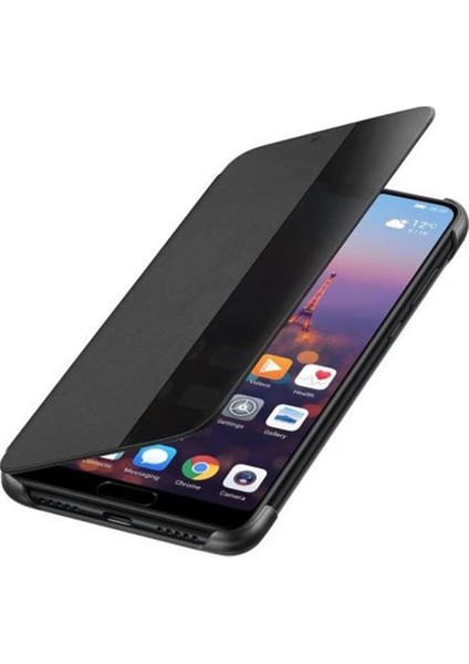 Huawei P20 Lite Yarım Cam Kapaklı Kılıf