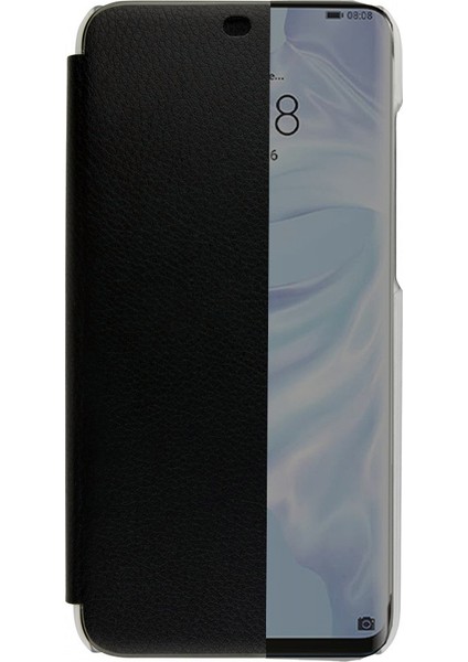 Huawei P20 Lite Yarım Cam Kapaklı Kılıf