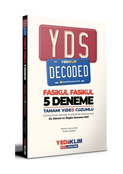 YDS Decoded Tamamı Video Çözümlü Fasikül 5 Deneme - Murat Gültekin