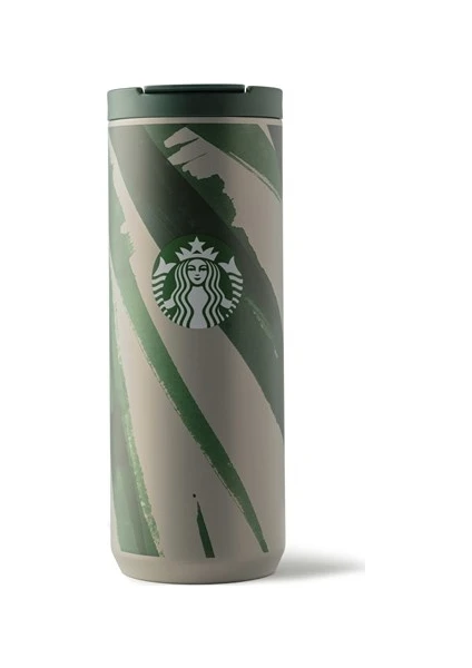 Starbucks® Klasik Seri Termos - Gri-Yeşil Renkli 473 ml