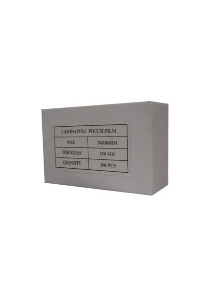 250 Mic. ID (54x86) Parlak Laminasyon Poşeti 100’lü