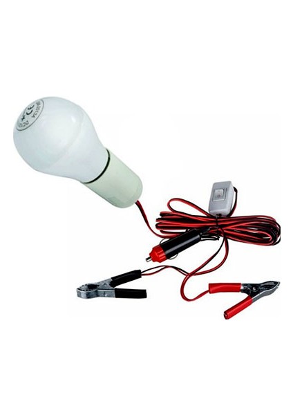 12 Volt Çok Amaçlı Oto Seyyar Lamba Fişli ve Kıskaçlı