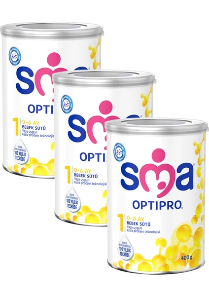 Sma 1 Optipro Bebek Sütü 400 gr x 3 Adet