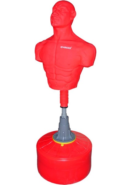 180 cm Silikon Adam Şekilli Boks Standı Kırmızı MB53024
