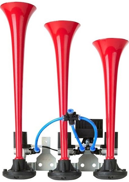 24 Volt Havalı Korna Üç Borulu Cümbüş Korna Kırmızı fiyatları