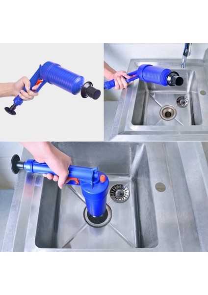 Air Blaster Basınçlı Lavabo Tuvalet Gider Açıcı Pompa