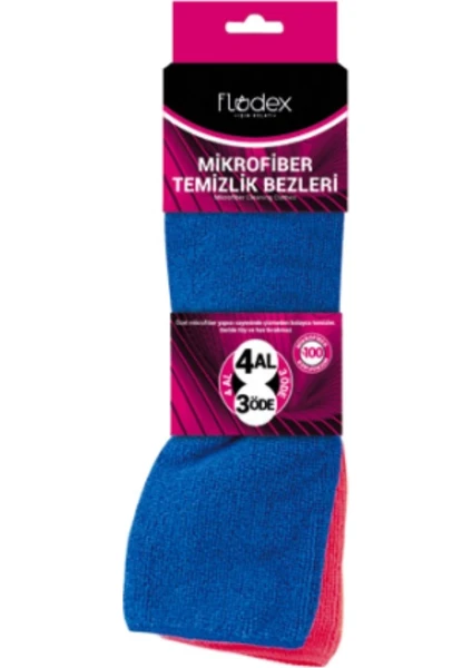 Microfiber Temizlik Bezi 4 Al 3 Öde