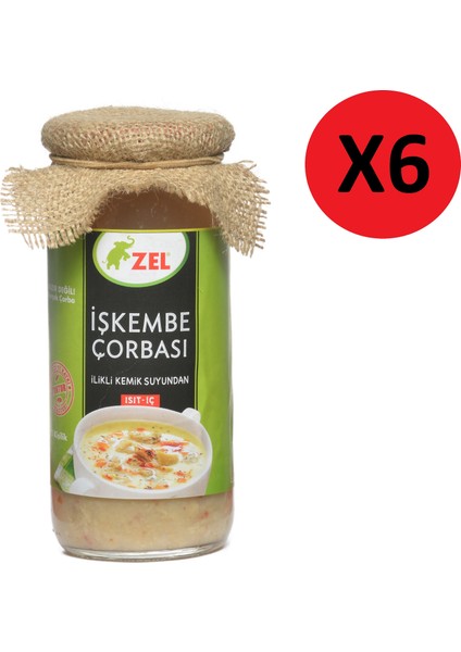 Işkembe Çorbası 480 ml - Ilikli Kemik Suyundan - 6 Adet