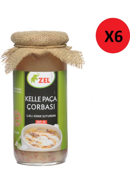 Kelle Paça Çorbası 480 ml - Ilikli Kemik Suyundan - 6'lı Paket