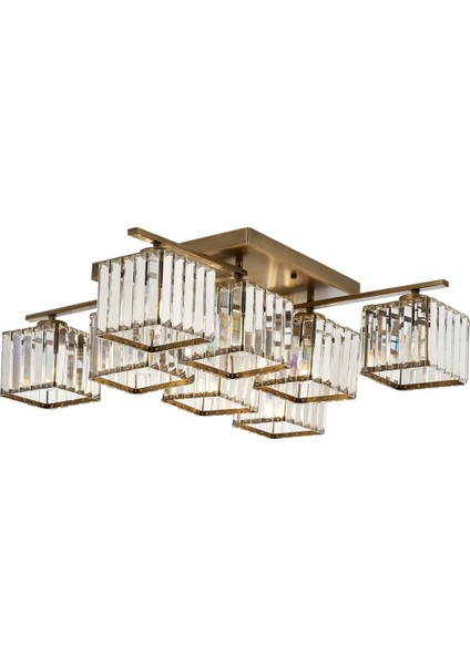 AV-60230-8E Eskitme Kaplama Modern Avize E27 Metal Kristal 80cm