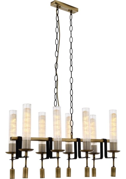 AV-60185-8EY Eskitme Kaplama Modern Avize E14 Metal Cam 90 x 50 cm