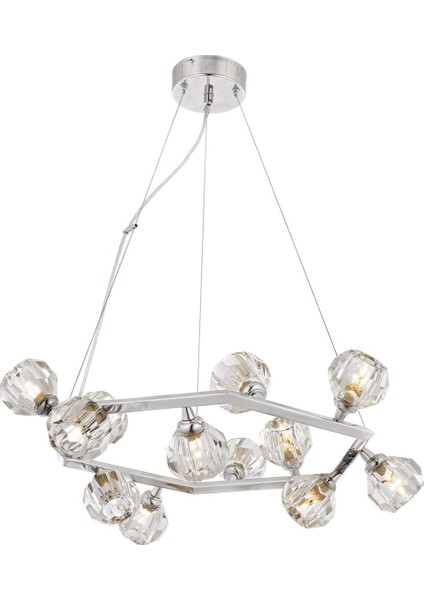 AV-60139-12K Eskitme Kaplama Modern Avize G9 Metal Cam 55 cm