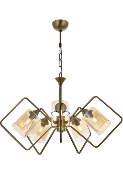 AV-60103-5E Eskitme Kaplama Modern Avize E14 Metal Cam 55cm fiyatları