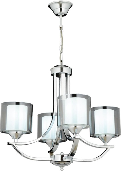AV-65228-4K Krom Kaplama Modern Avize E27 Metal Cam 55cm
