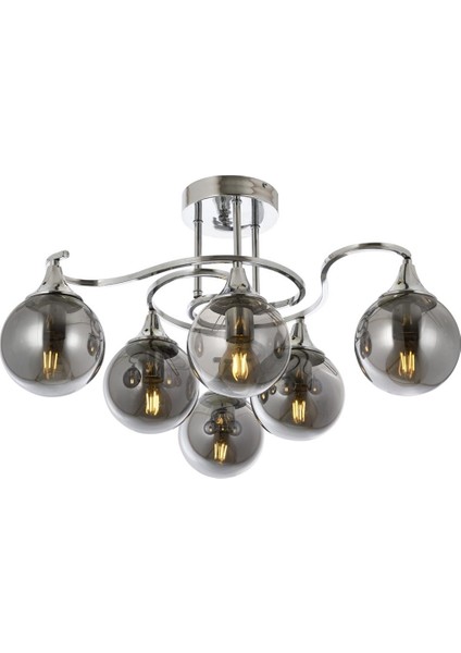 AV-60156-6K Krom Kaplama Modern Avize E27 Metal Cam 60cm