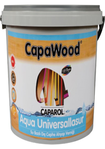 Aqua Universallasu Su Bazlı Dış Cephe Ahşap Verniği 2,5 Litre