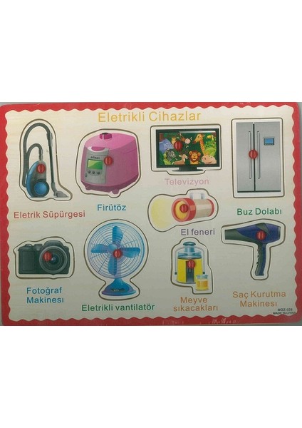Kırtasiye Ahşap Sök - Tak Puzzle Elektrikli Cihazlar