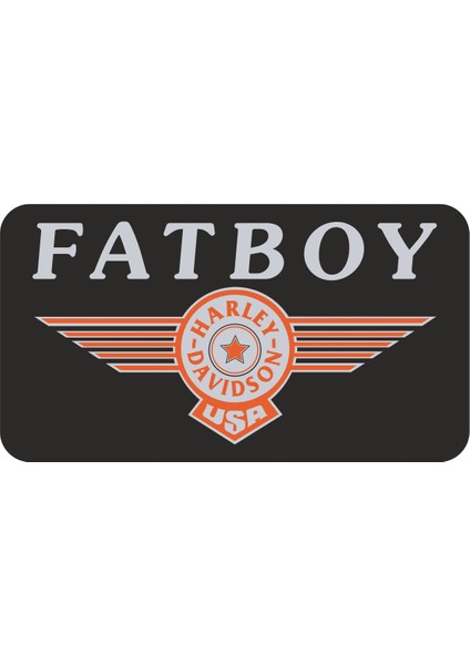 Harley Davidson Fatboy Sticker 00319