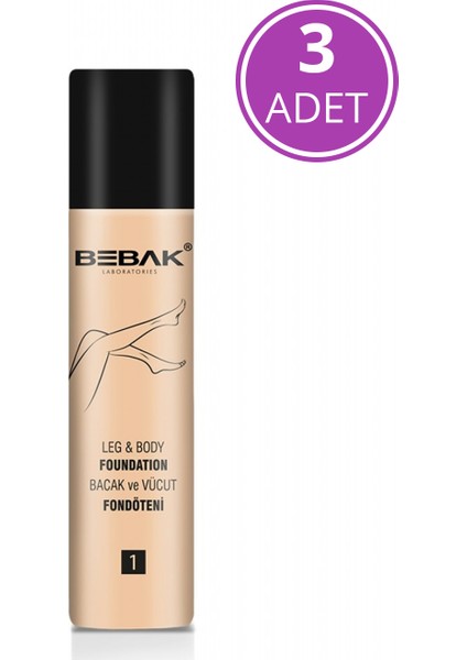 Bacak Fondoteni Lıght Açık 1 Numara 75 ml - 3 Adet