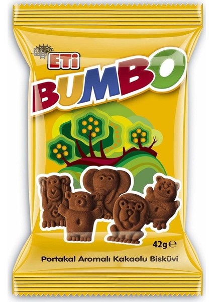 Bumbo Portakal Aromalı Kakaolu Bisküvi 42 gr