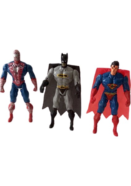 Süper Kahramanlar 3 Lü Oyuncak Figürler