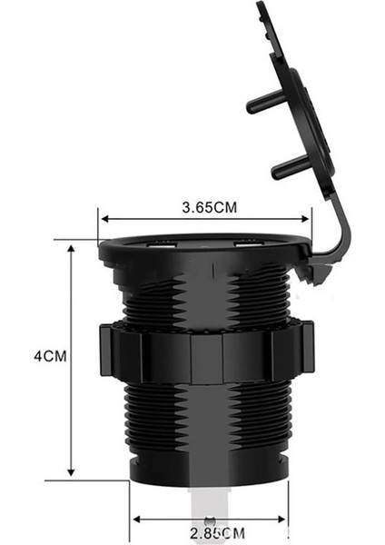 Motosiklet Otomobil Kamyon Tekne USB Şarj Soketi